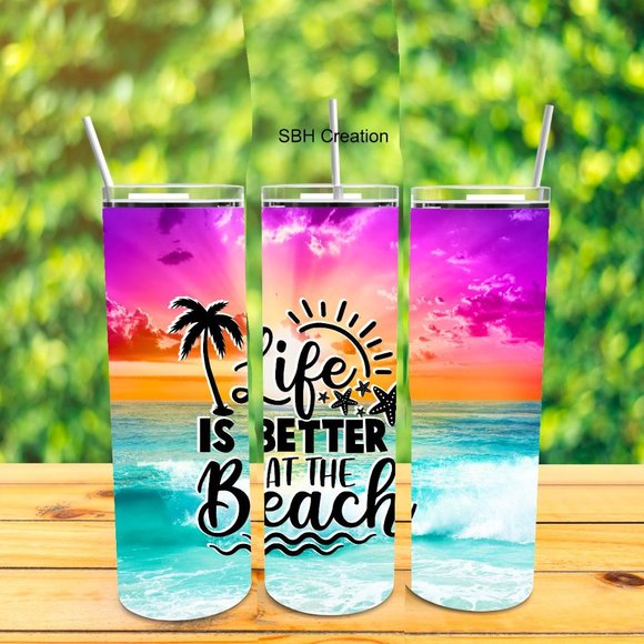 Life is better at the beach Tumb;er - Picture 1 of 1